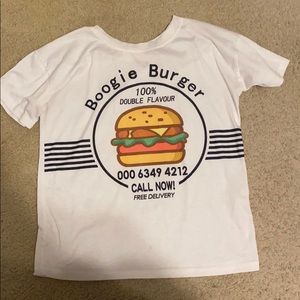 boogie burger white tee